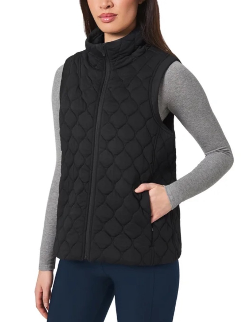 Kirkland Signature Quilted Black Vest - Medium